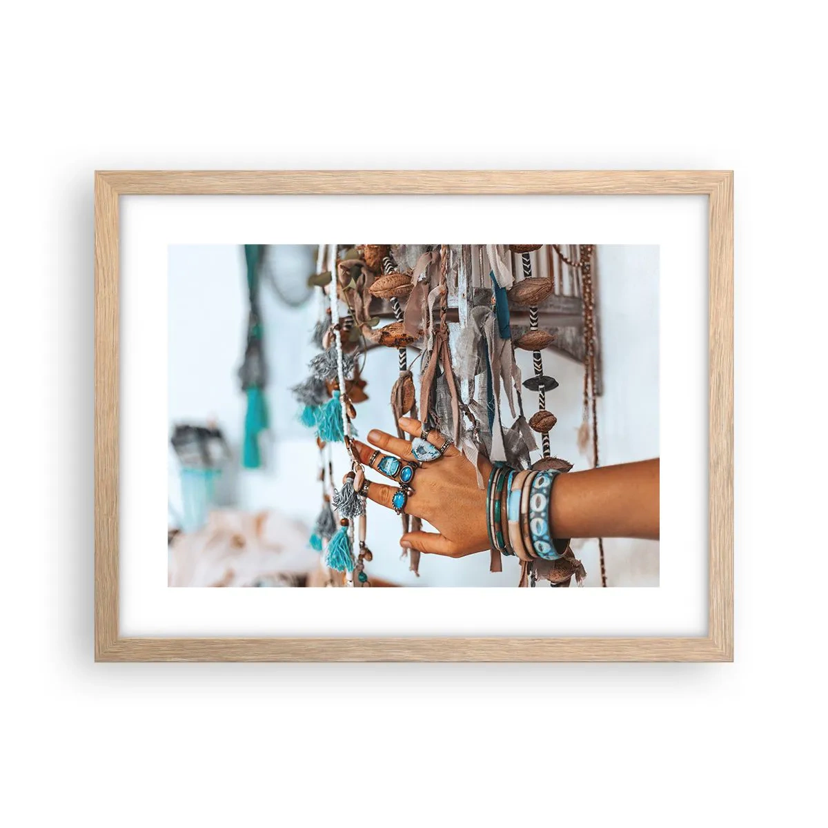 Affiche dans un chêne clair - Poster - Trésor local - 40x30 cm