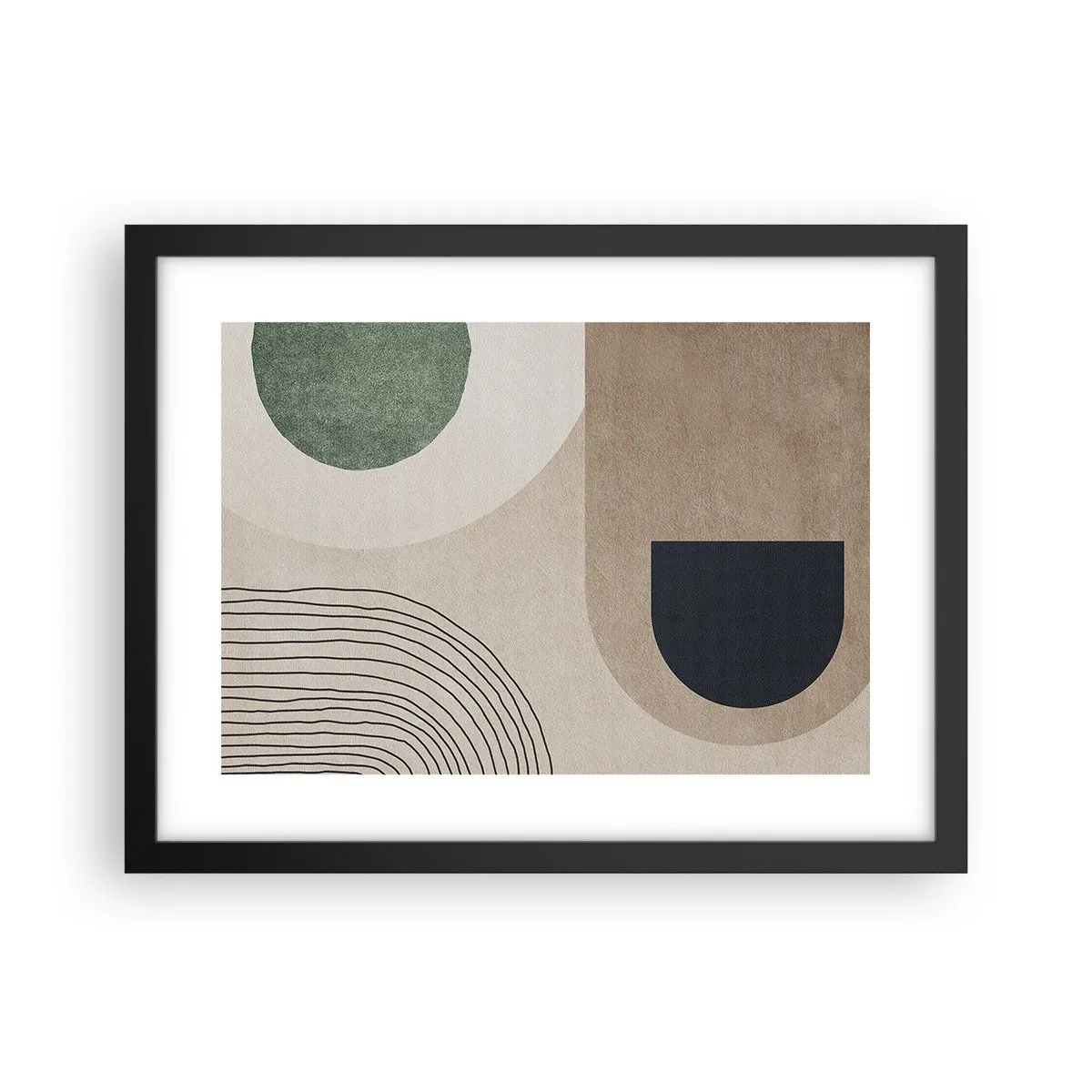 Affiche dans un cadre noir - Poster - La douceur de l'ovale - 40x30 cm