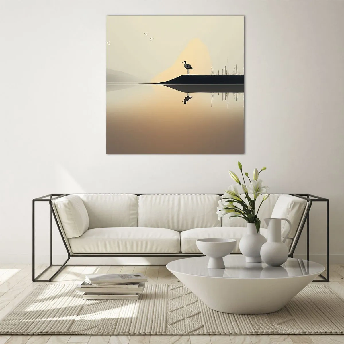 Impression sur verre - Image sur verre - Le seigneur du lac - 30x30 cm