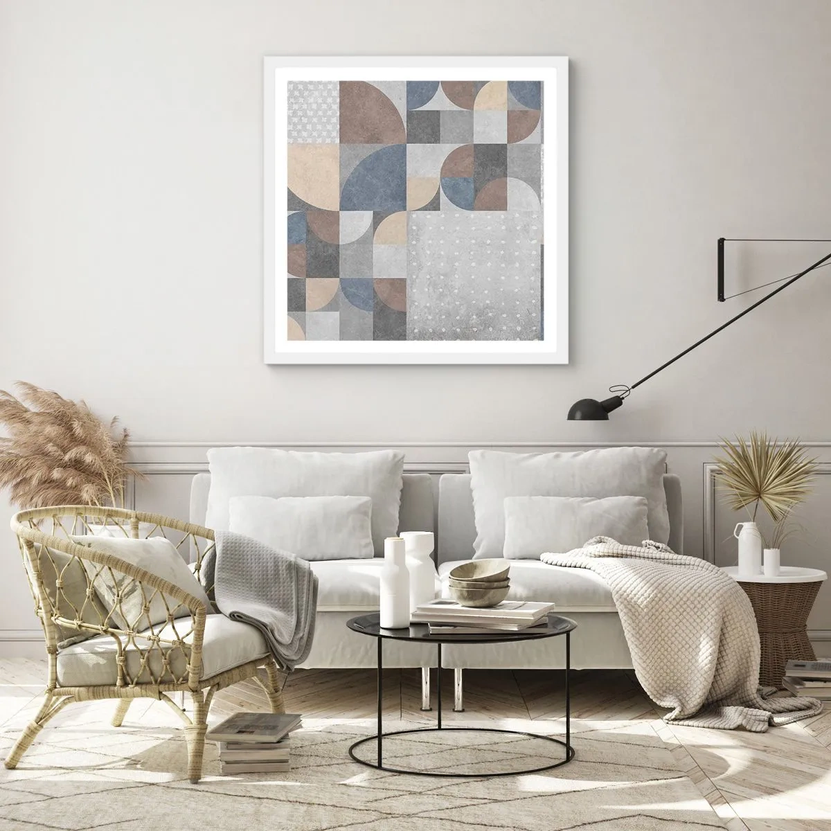 Affiche dans un cadre blanc - Poster - Fantaisie de la céramique - 60x60 cm