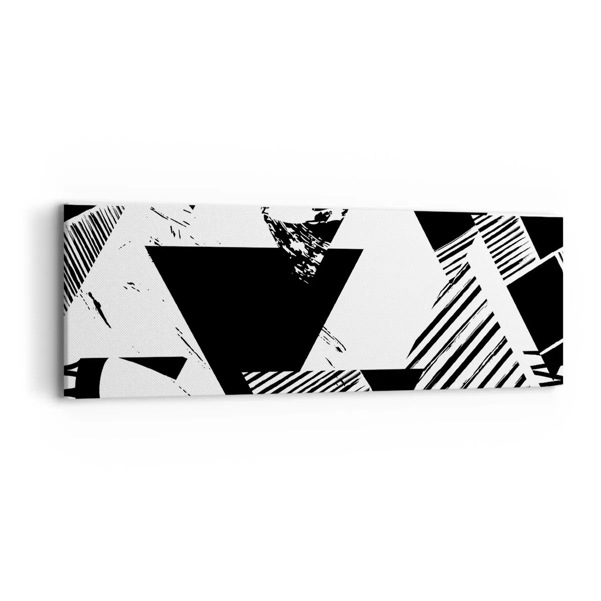 Impression sur toile - Image sur toile - Pluie de triangles - 90x30 cm