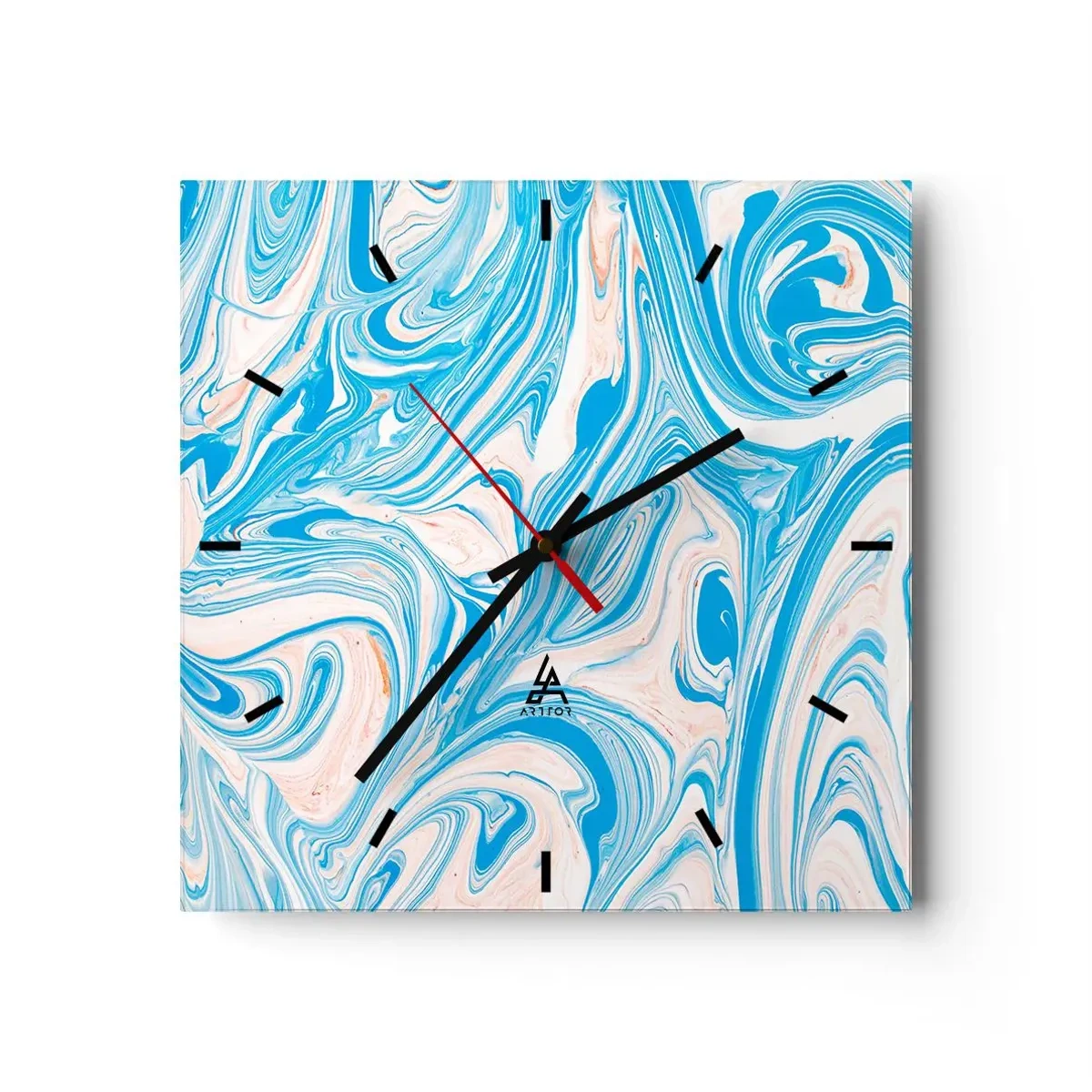 Horloge murale - Pendule murale - Bassin turquoise - 40x40 cm