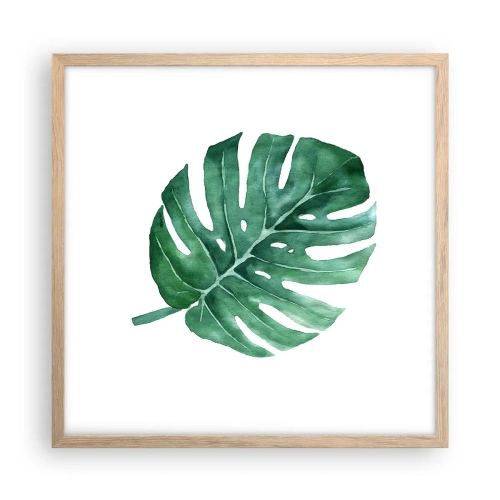 Affiche dans un chêne clair - Poster - Concept vert - 50x50 cm