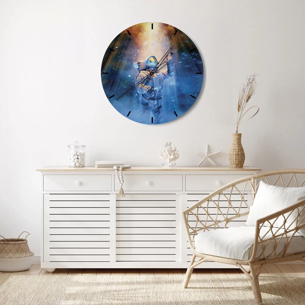 Horloge murale - Pendule murale - Enfin arrivé - 30x30 cm