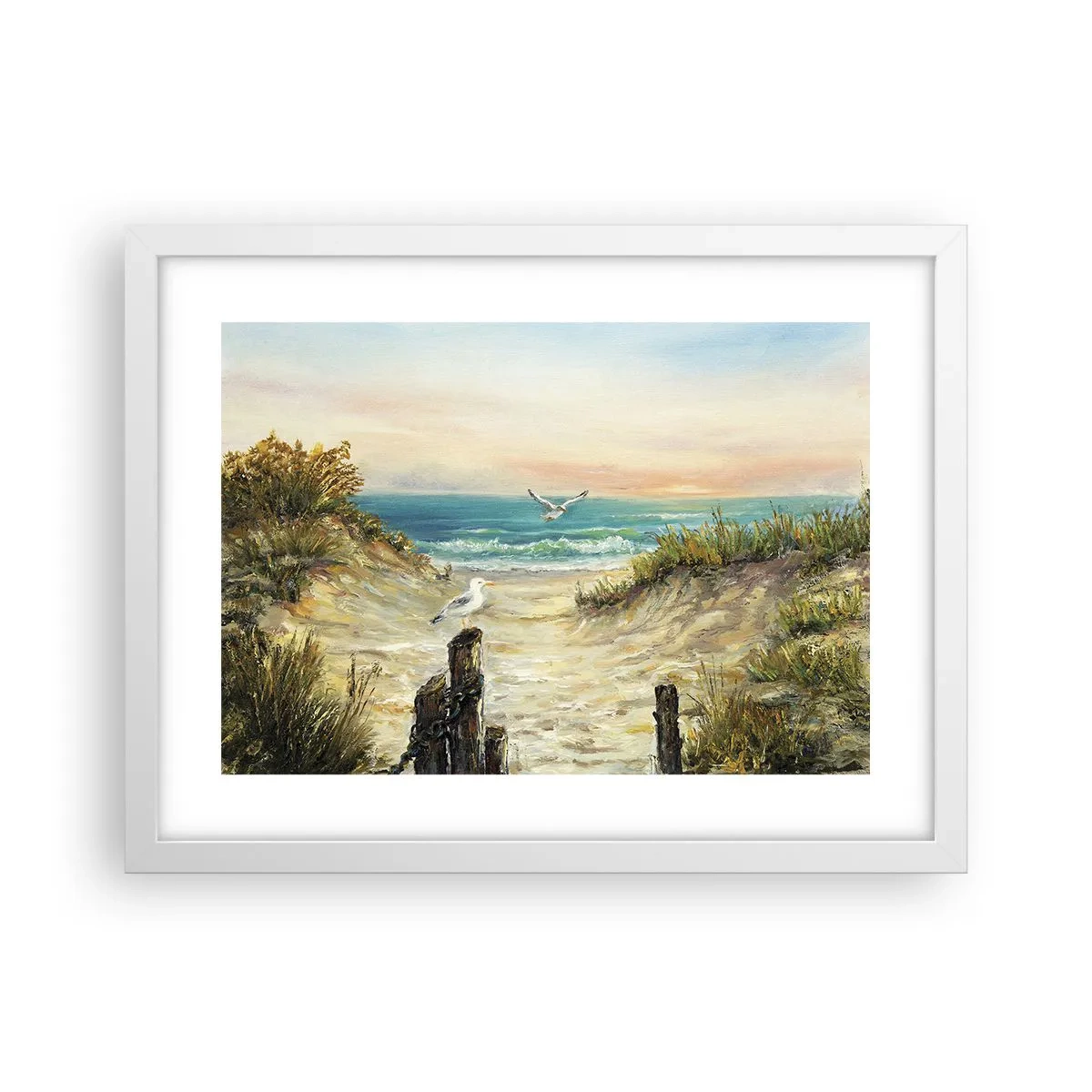 Affiche dans un cadre blanc - Poster - Retraite au calme - 40x30 cm