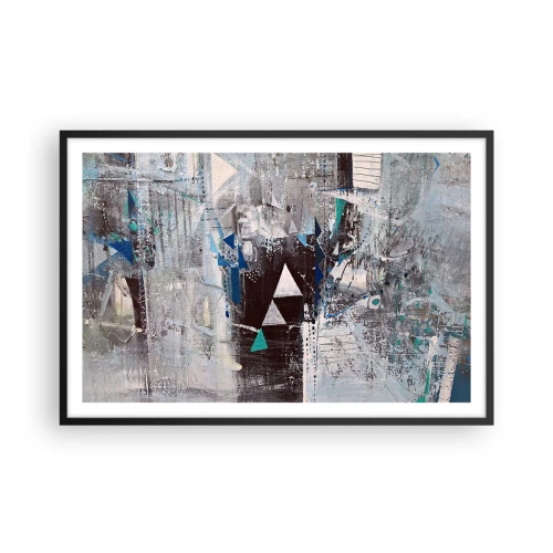 Affiche dans un cadre noir - Poster - Ordre prioritaire des triangles - 91x61 cm