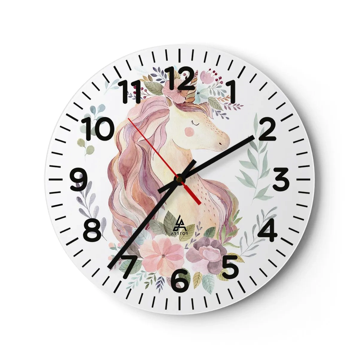 Horloge murale - Pendule murale - Invitation au monde des contes de fées - 30x30 cm