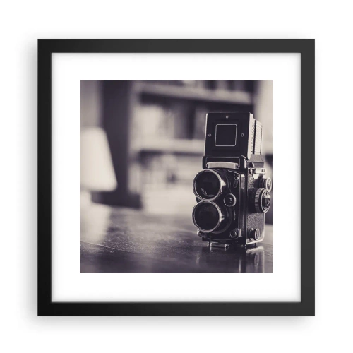 Affiche dans un cadre noir - Poster - La magie de la photographie ancienne - 30x30 cm