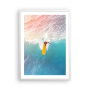 Affiche dans un cadre blanc - Poster - Le cavalier de l'océan - 50x70 cm