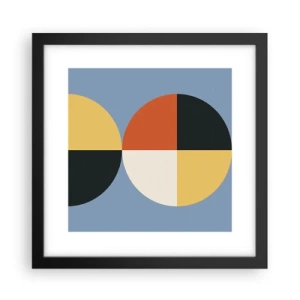 Affiche dans un cadre noir - Poster - Regarde et compte - 30x30 cm