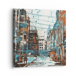 Impression sur toile - Image sur toile - Un sentier de ville usé - 40x40 cm