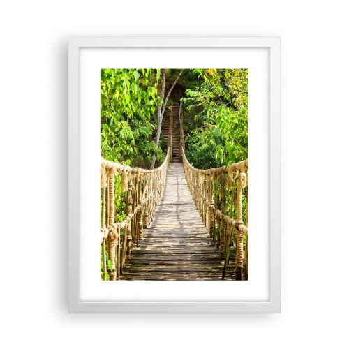 Affiche dans un cadre blanc - Poster - Suspendu dans la nature - 30x40 cm