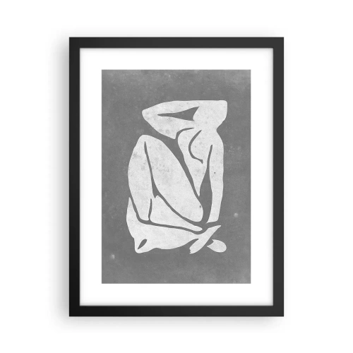 Affiche dans un cadre noir - Poster - En pensée - 30x40 cm