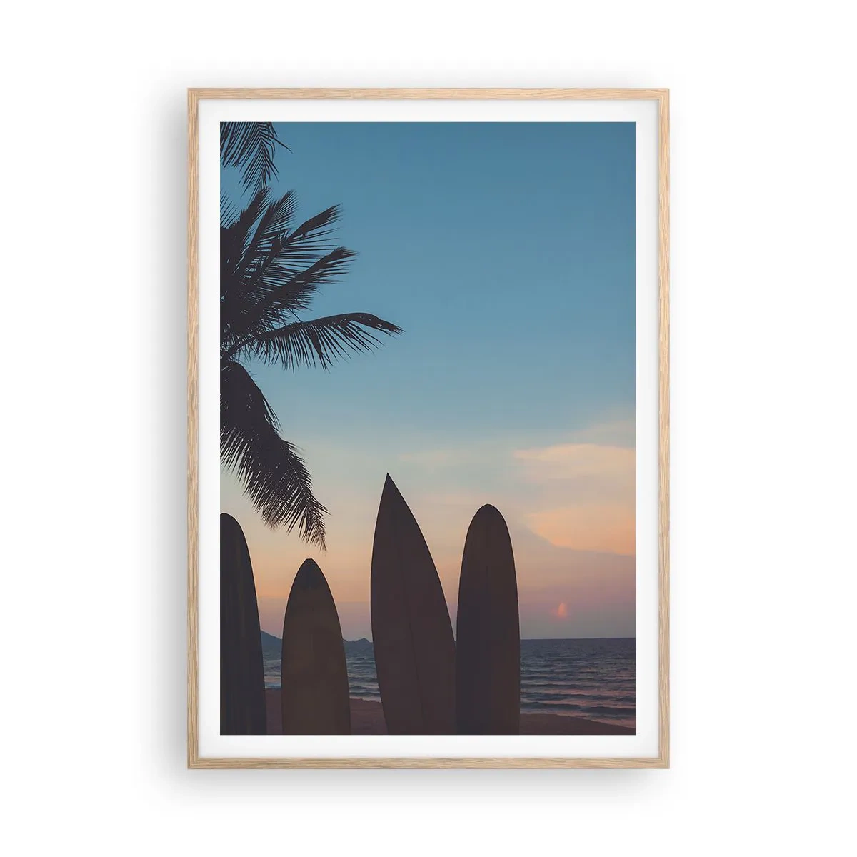 Affiche dans un chêne clair - Poster - Demain sera amusant aussi - 70x100 cm