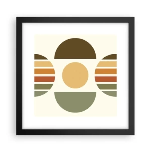 Affiche dans un cadre noir - Poster - Dans les coulaurs de la terre - 30x30 cm