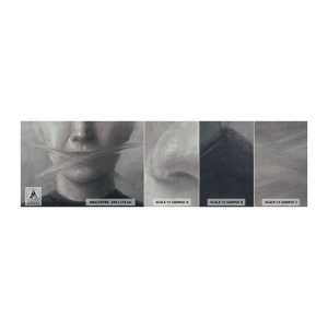 Échantillon de Papier Peint Premium Canvas - Sans mot - Abstraction, Graphique, Affronter - 100x30 cm