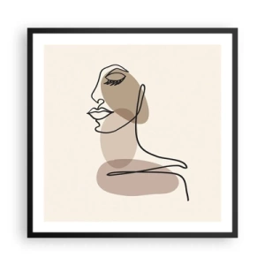 Affiche dans un cadre noir - Poster - S'écouter - 60x60 cm