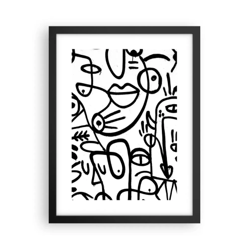 Affiche dans un cadre noir - Poster - Visages et mirages - 30x40 cm