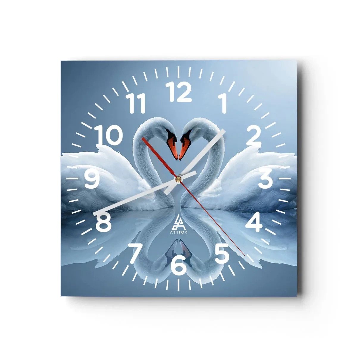 Horloge murale - Pendule murale - Le temps de l'amour - 40x40 cm