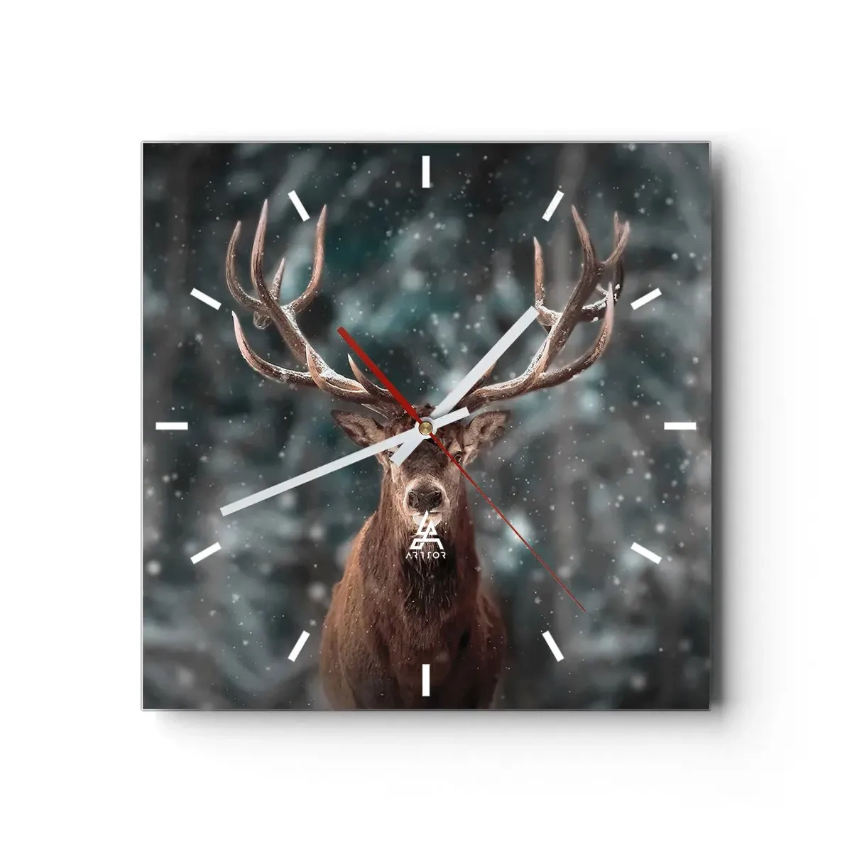 Horloge murale - Pendule murale - Roi de la forêt couronné - 40x40 cm