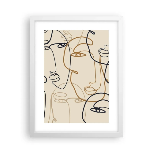 Affiche dans un cadre blanc - Poster - Portrait multiplié - 30x40 cm