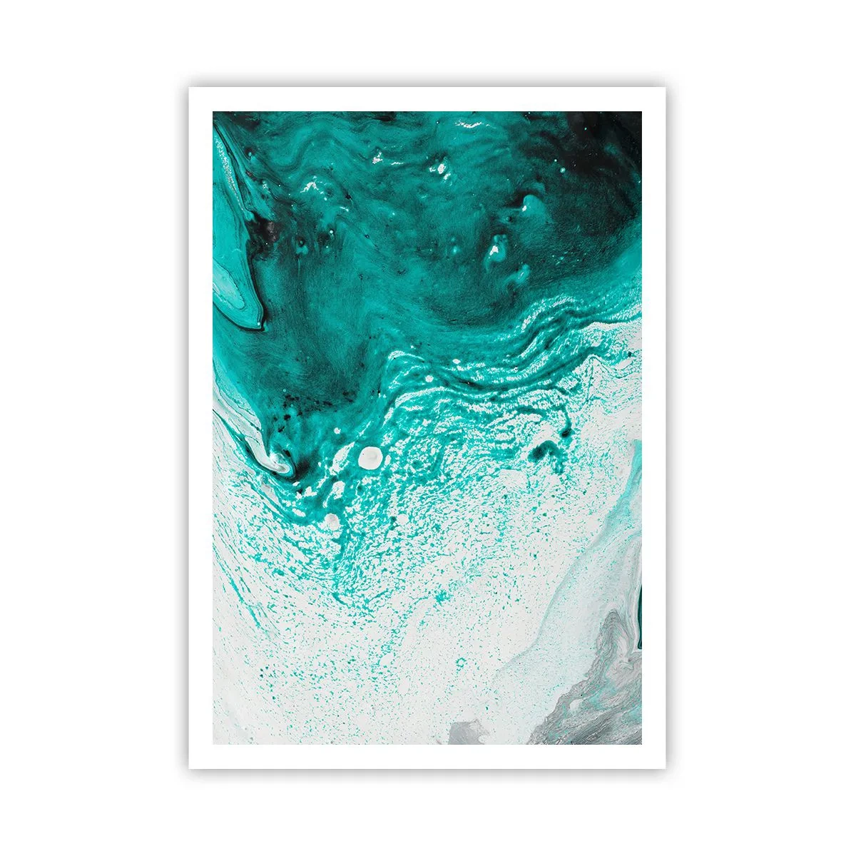 Affiche - Poster - Se fondre dans le bleu et le turquoise - 70x100 cm