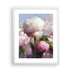 Affiche dans un cadre blanc - Poster - Un bouquet plein de vie - 40x50 cm