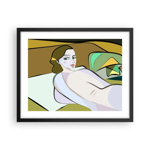 Affiche dans un cadre noir - Poster - Portrait intime - 50x40 cm