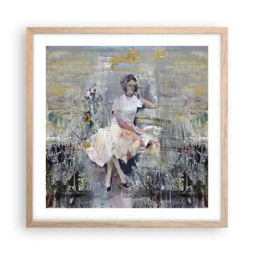 Affiche dans un chêne clair - Poster - Classique et moderne - 50x50 cm