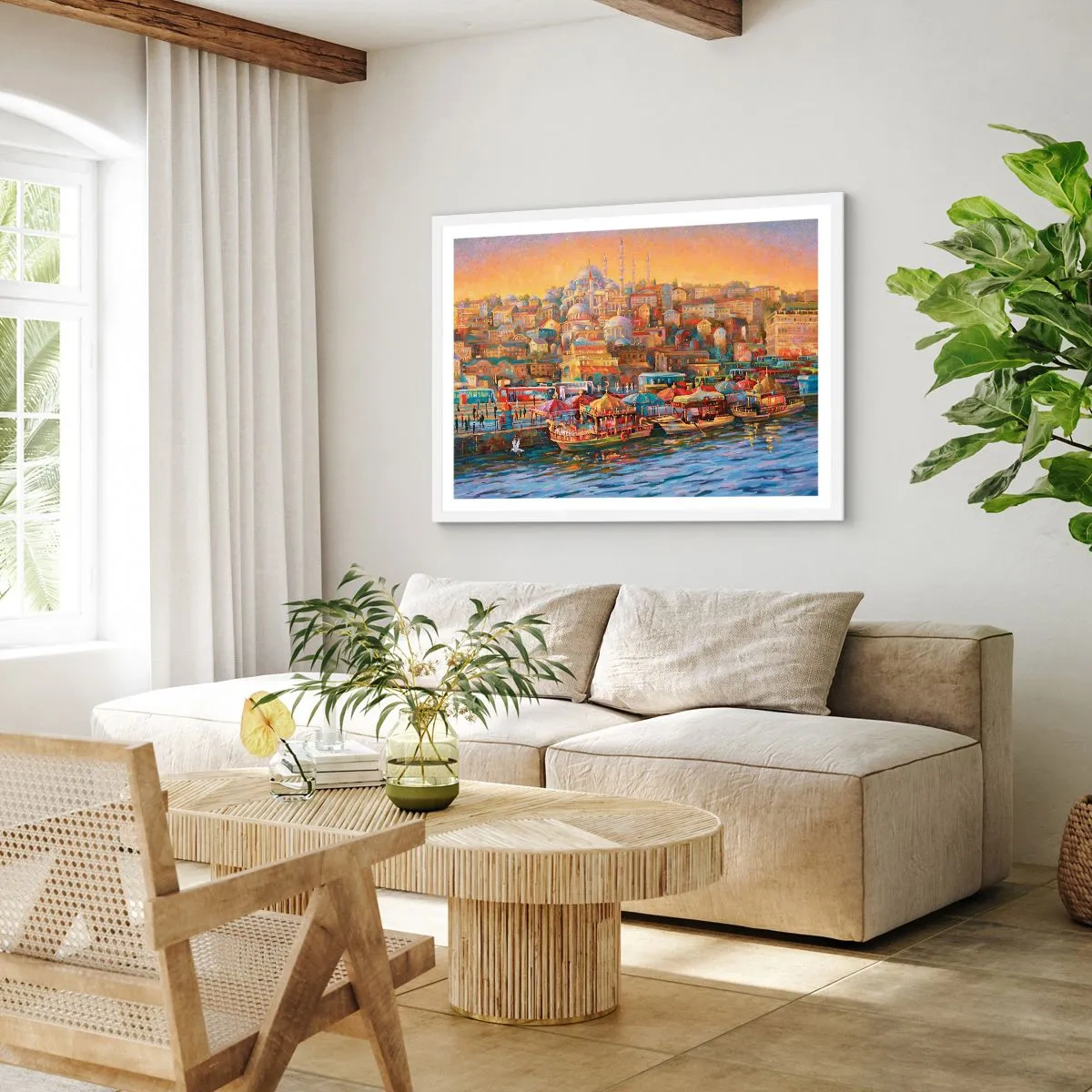 Affiche dans un cadre blanc - Poster - Conte d'Istanbul - 100x70 cm