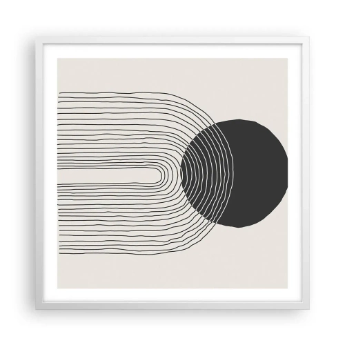 Affiche dans un cadre blanc - Poster - Tremblement et confiance - 60x60 cm