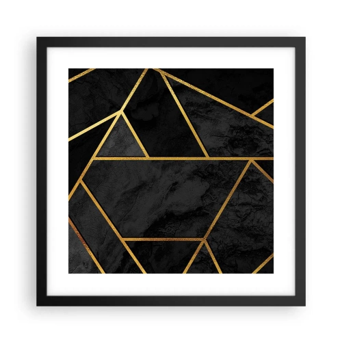 Affiche dans un cadre noir - Poster - Obscurité et éclat - 40x40 cm