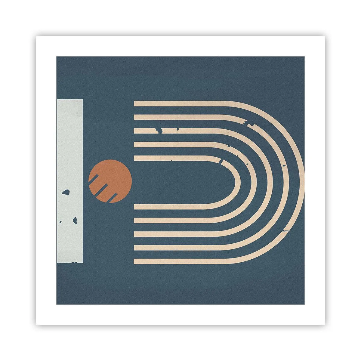 Affiche - Poster - Géométrie sur la grenade - 50x50 cm