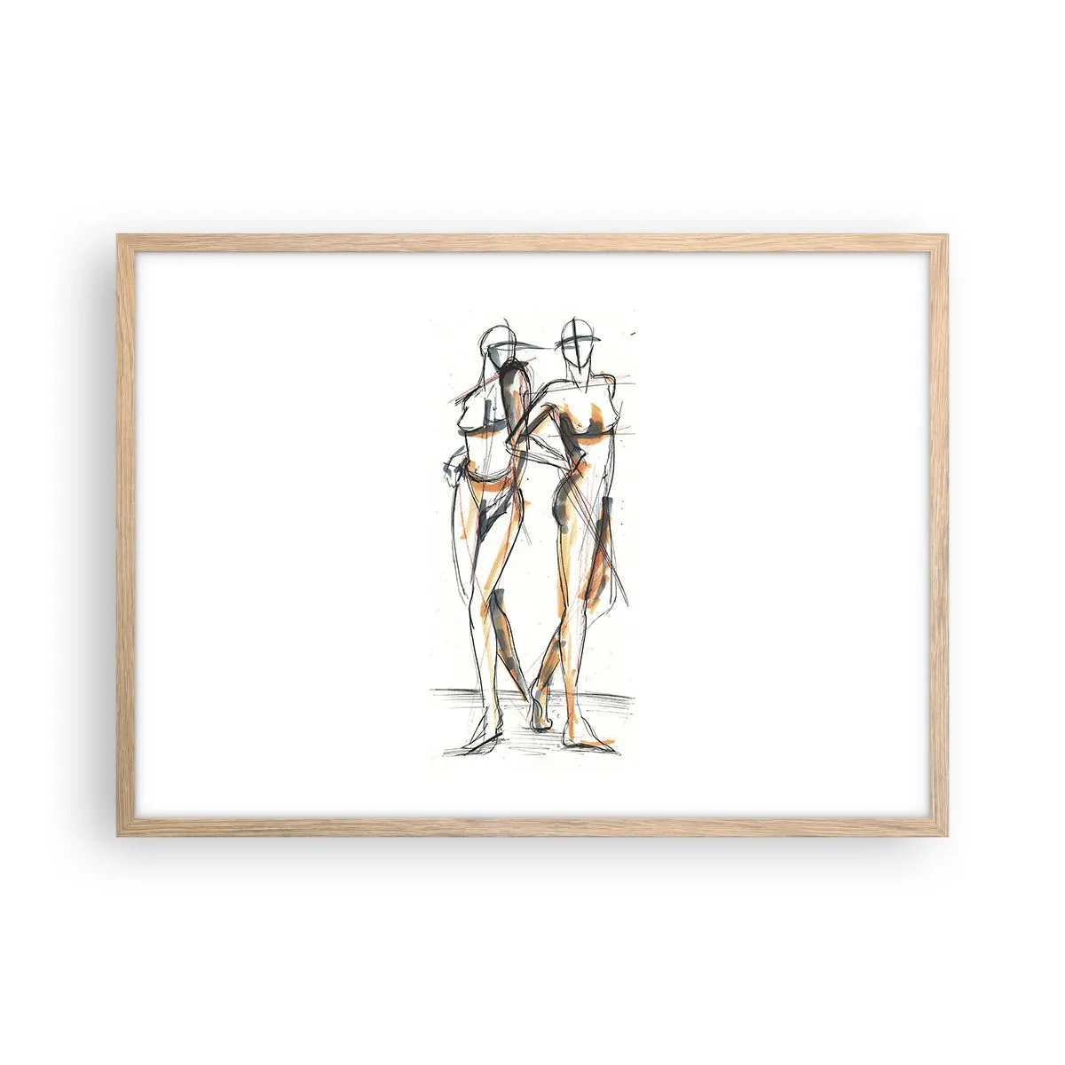 Affiche dans un chêne clair - Poster - Étude de la grâce - 70x50 cm