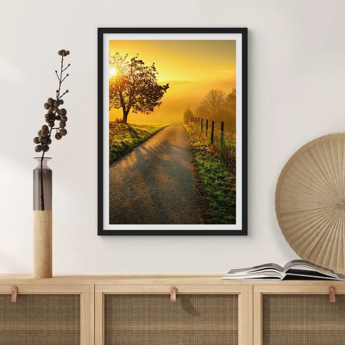 Affiche dans un cadre noir - Poster - Après-midi de miel - 40x50 cm