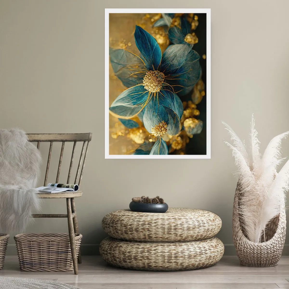 Affiche - Poster - Fleurir avec de l'or - 70x100 cm