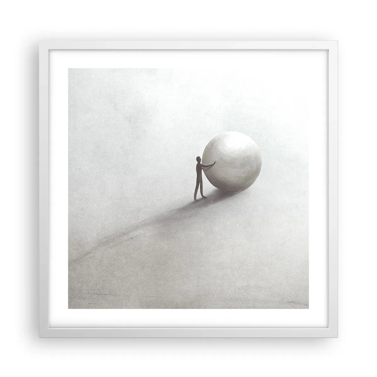 Affiche dans un cadre blanc - Poster - Jeu de la vie - 50x50 cm