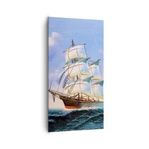 Impression sur toile - Image sur toile - Fièrement avec le vent - 65x120 cm