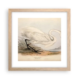 Affiche dans un chêne clair - Poster - Dame sur les joncs - 30x30 cm