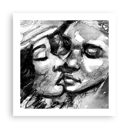 Affiche - Poster - Un moment tendre - 50x50 cm