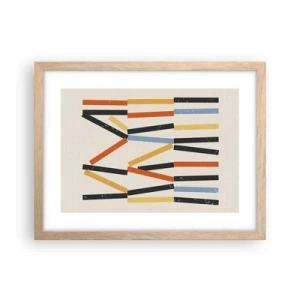 Affiche dans un chêne clair - Poster - Composition de niveaux - 40x30 cm