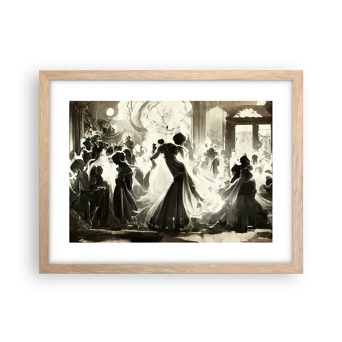 Affiche dans un chêne clair - Poster - La grande mascarade - 40x30 cm