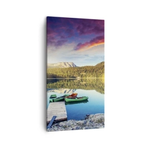 Impression sur toile - Image sur toile - Aussi lisse qu'un miroir au-dessus de l'eau - 45x80 cm