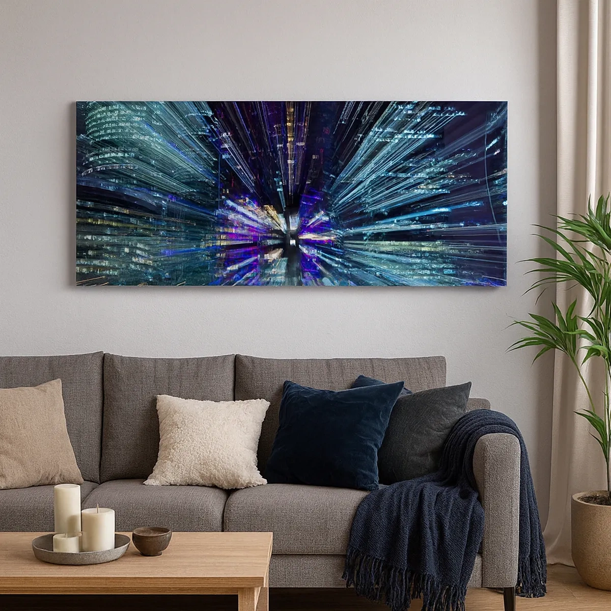 Impression sur toile - Image sur toile - Transition vers l'hyperespace - 30x30 cm