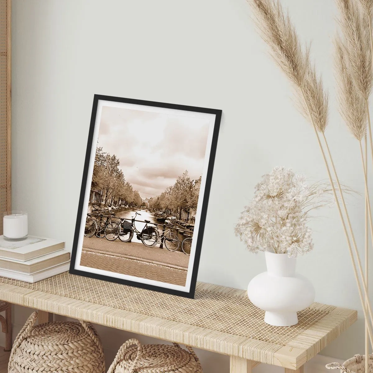 Affiche dans un cadre noir - Poster - Ambiance hollandaise - 70x100 cm