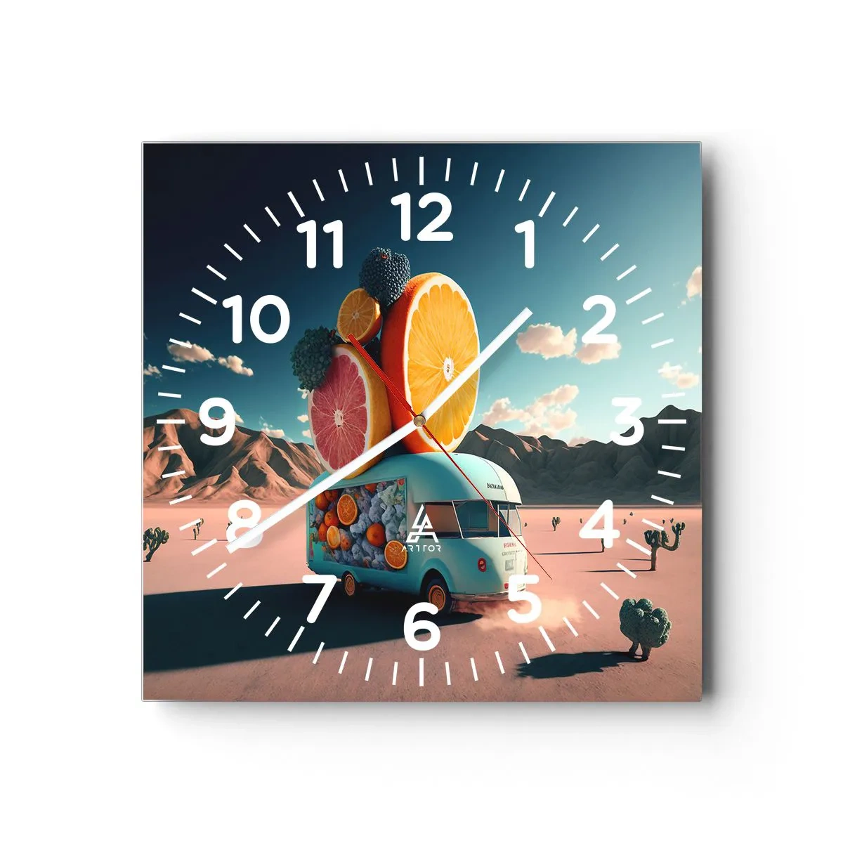 Horloge murale - Pendule murale - Le goût des vacances - 40x40 cm