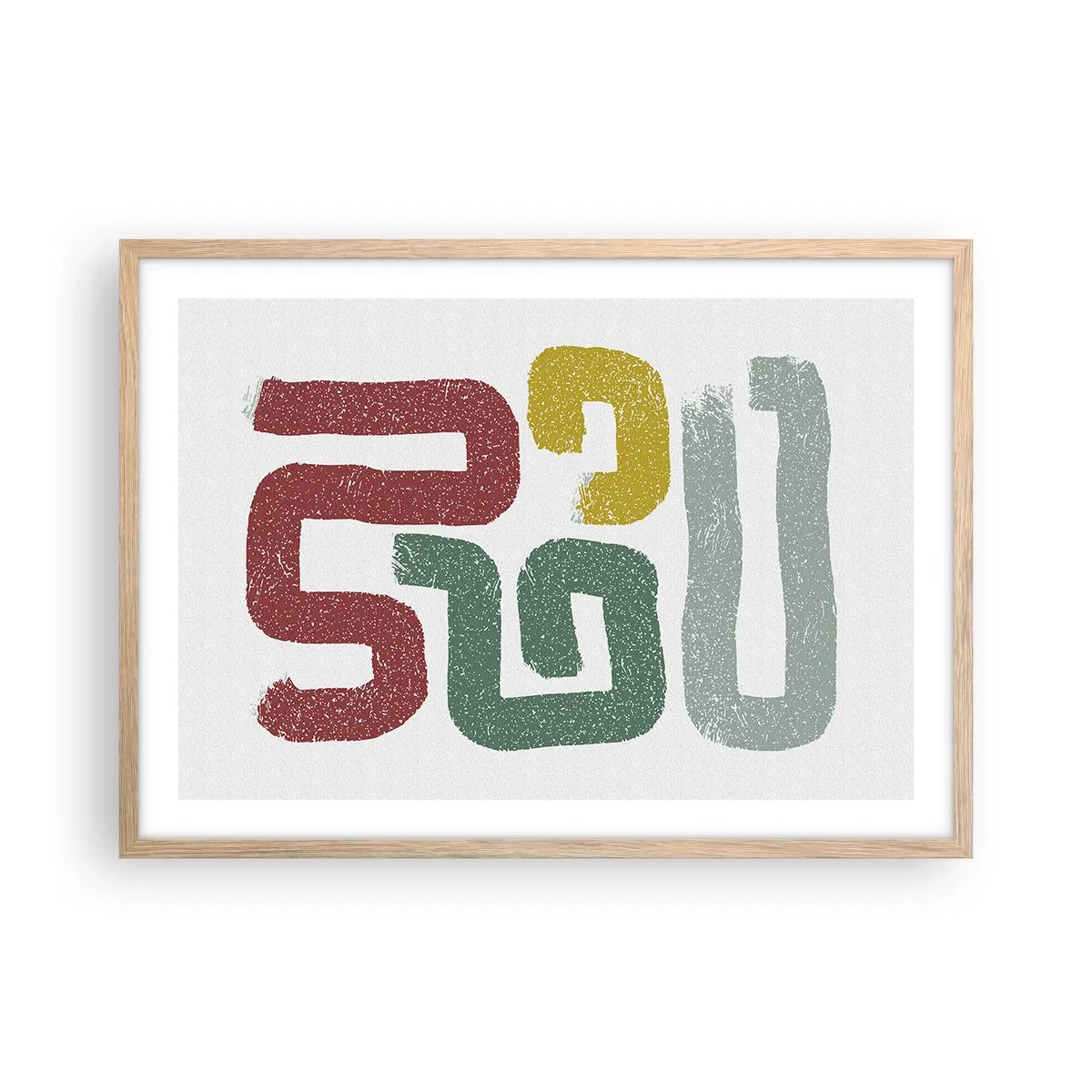 Affiche dans un chêne clair - Poster - Dans une langue inconnue - 70x50 cm