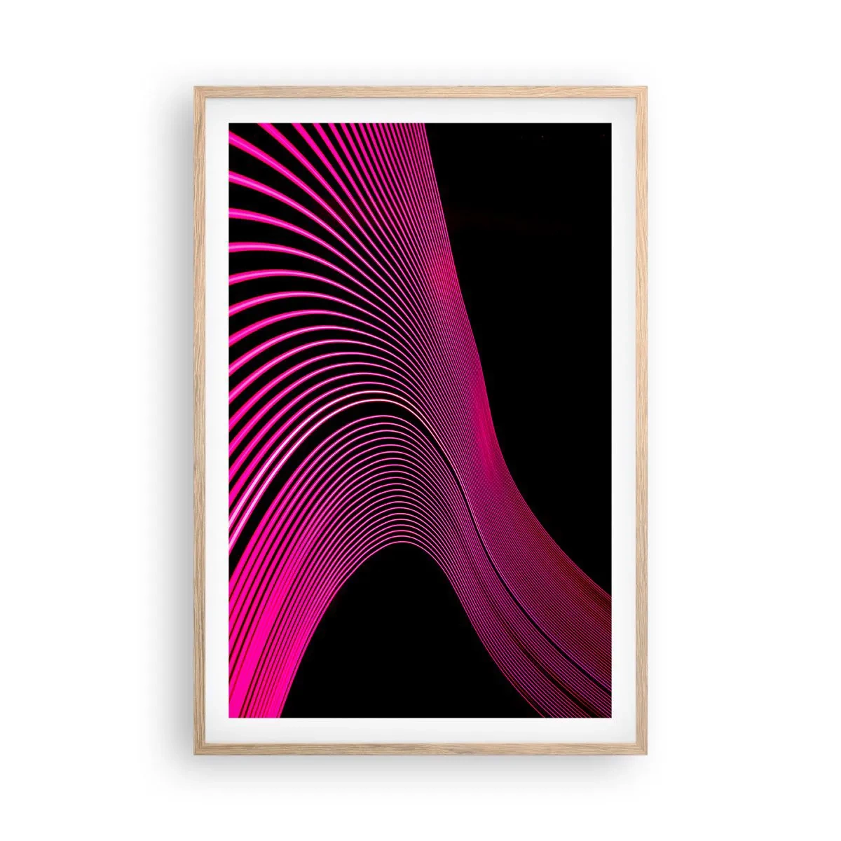 Affiche dans un chêne clair - Poster - Avenue de lumière - 61x91 cm