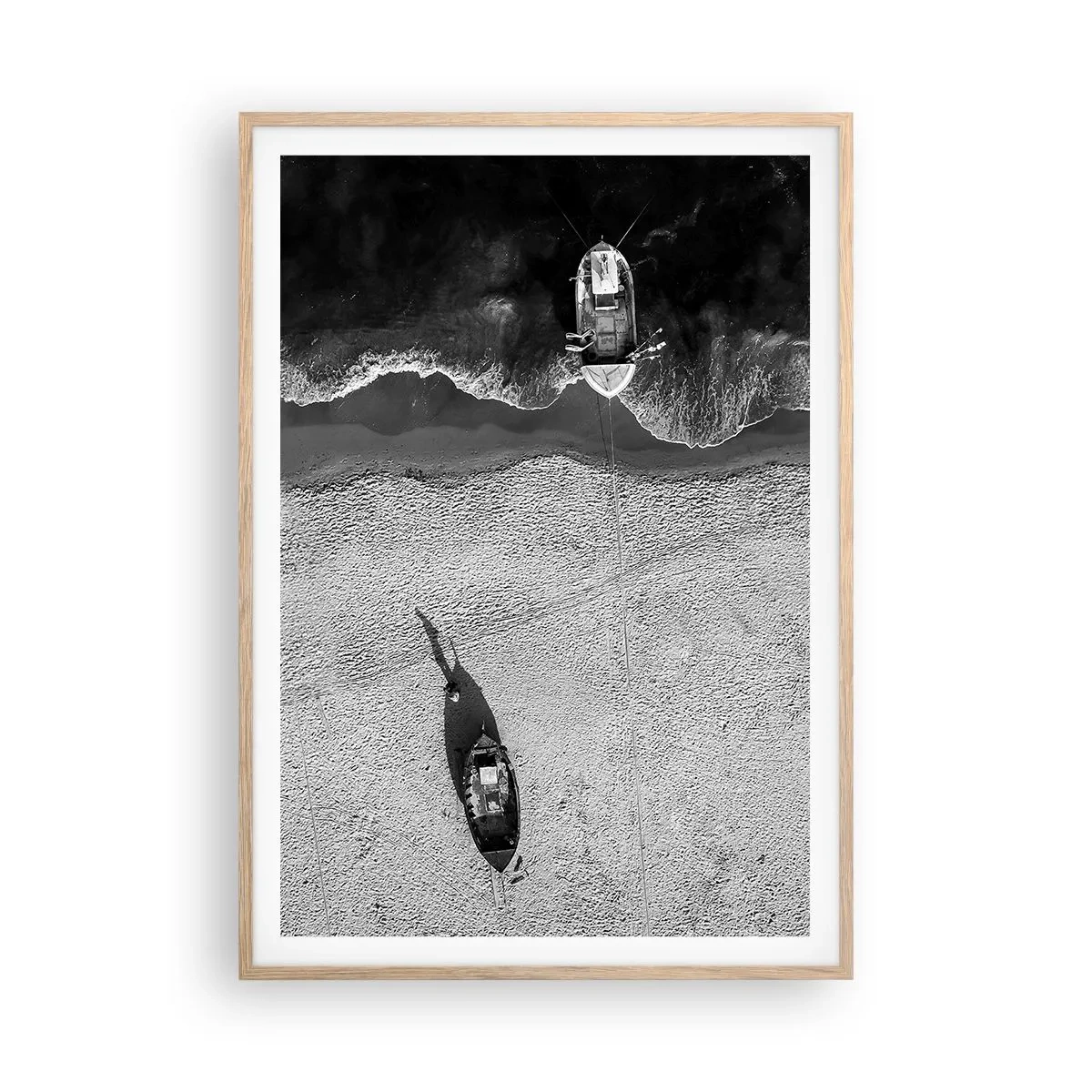 Affiche dans un chêne clair - Poster - Toujours sur le rivage… - 70x100 cm