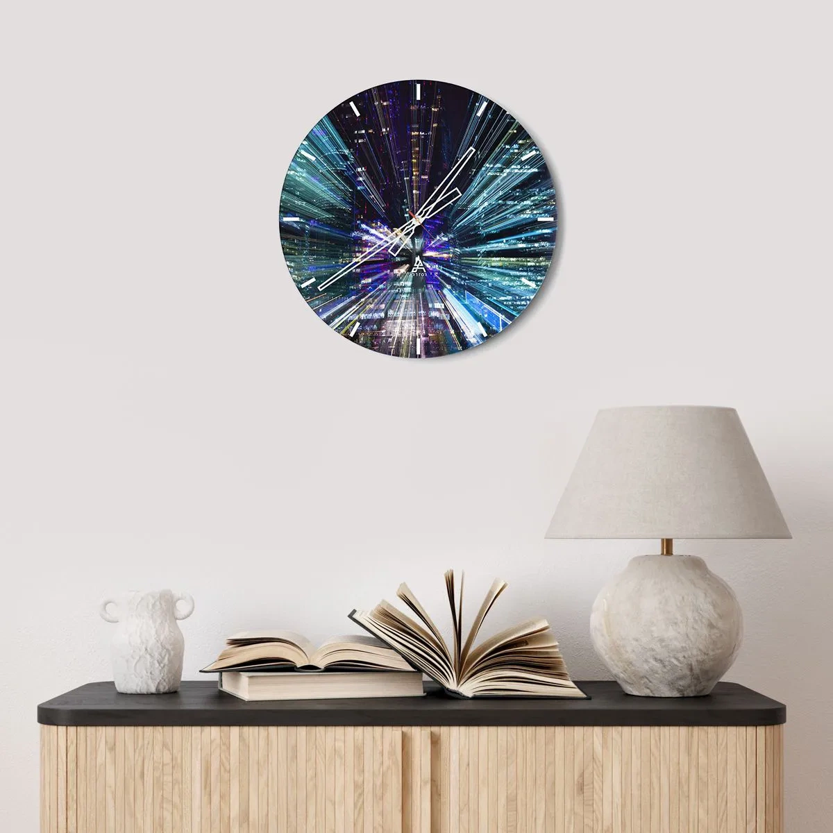 Horloge murale - Pendule murale - Transition vers l'hyperespace - 40x40 cm